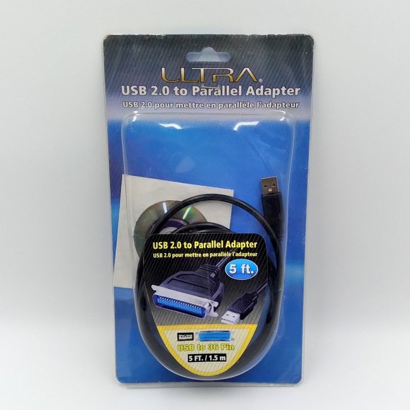 USB 2.0 to Parallel Printer Adapter Cable 5' - Picture 1 of 3
